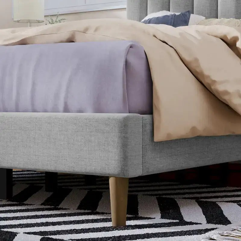 Base letto imbottita con piattaforma