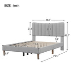 Base letto imbottita con piattaforma