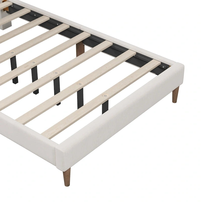 Base letto imbottita con piattaforma