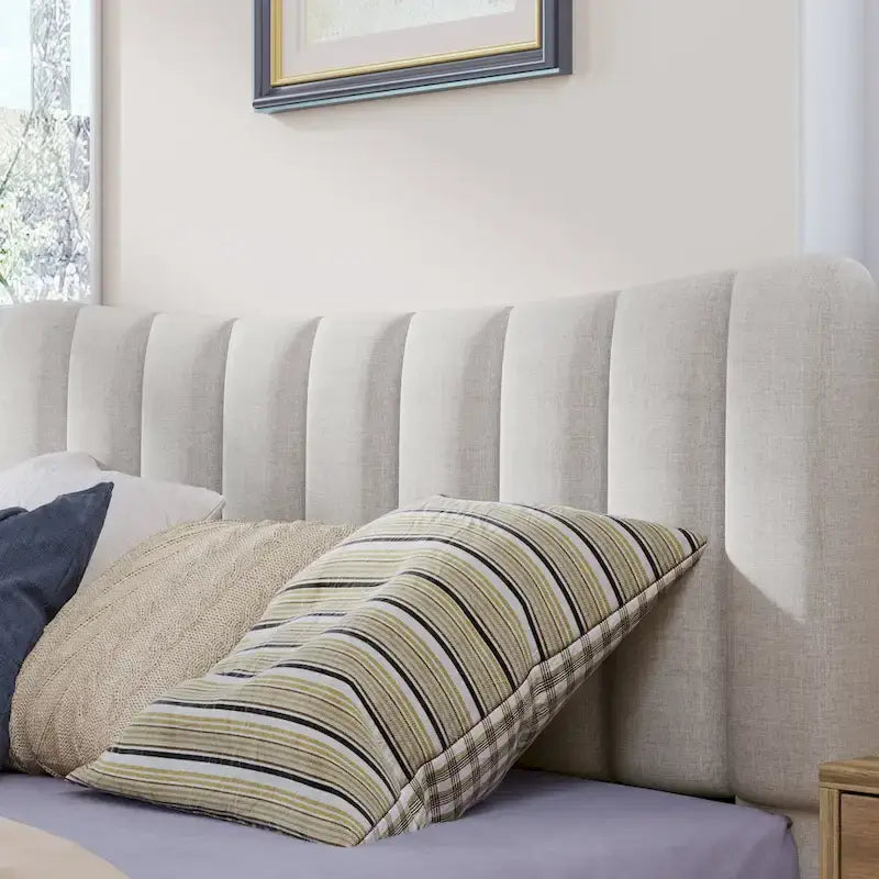 Base letto imbottita con piattaforma