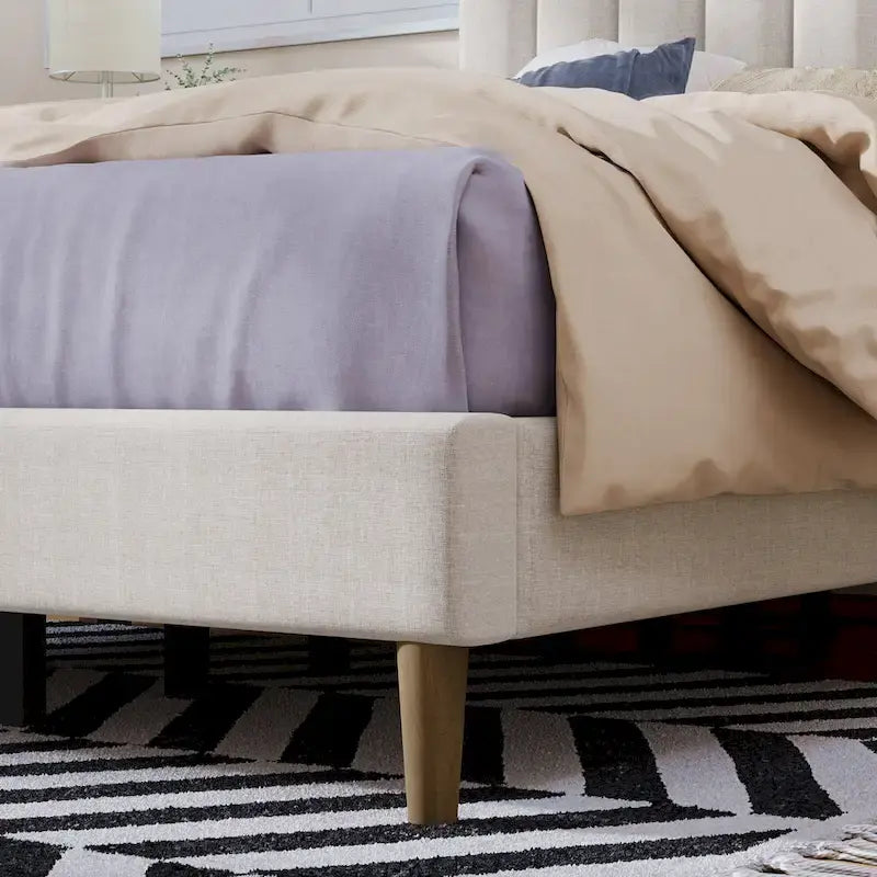 Base letto imbottita con piattaforma