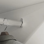 Armadio a specchio modulare, bianco, per camera da letto, con ante a battente