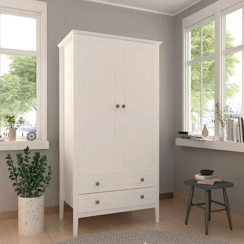 Armadio Manhattan Comfort Crown Full con appendiabiti e 2 cassetti