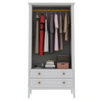 Armadio Manhattan Comfort Crown Full con appendiabiti e 2 cassetti