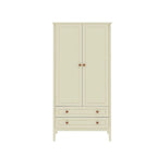 Armadio Manhattan Comfort Crown Full con appendiabiti e 2 cassetti