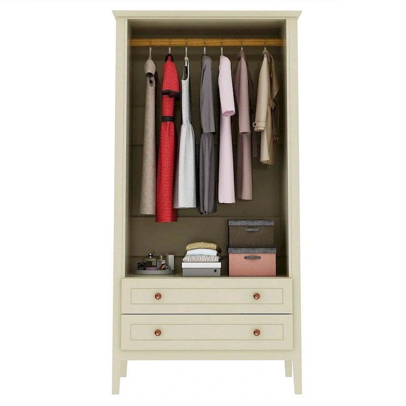 Armadio Manhattan Comfort Crown Full con appendiabiti e 2 cassetti