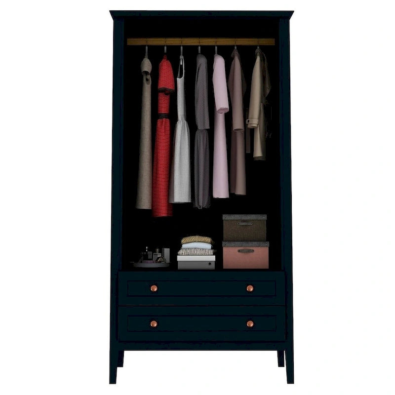 Armadio Manhattan Comfort Crown Full con appendiabiti e 2 cassetti