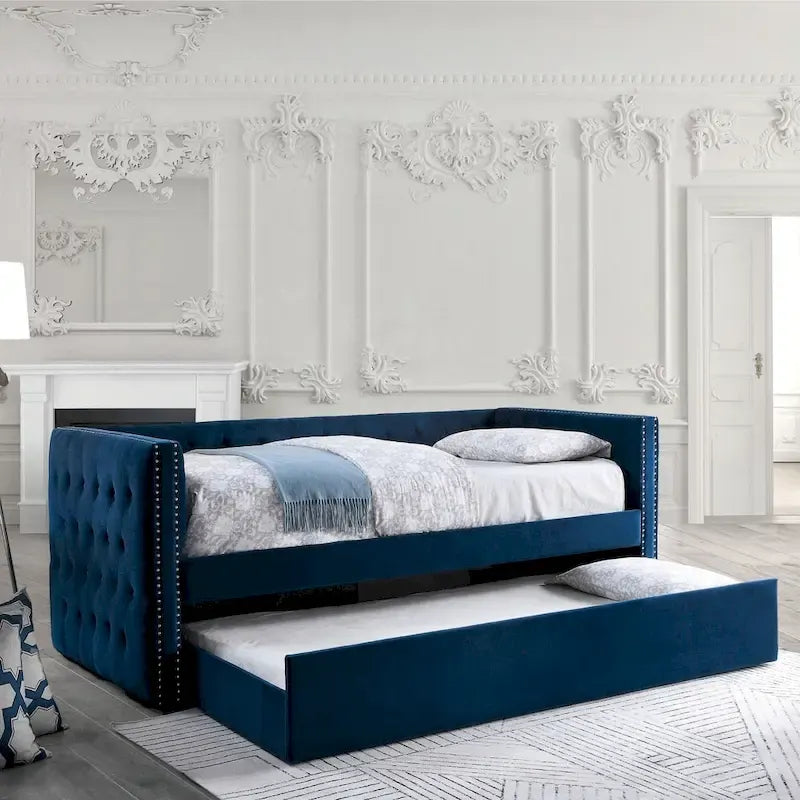 Gracewood Hollow Mokatsi Glam Divano Letto a 2 Pezzi con Letto Estraibile Trapuntato