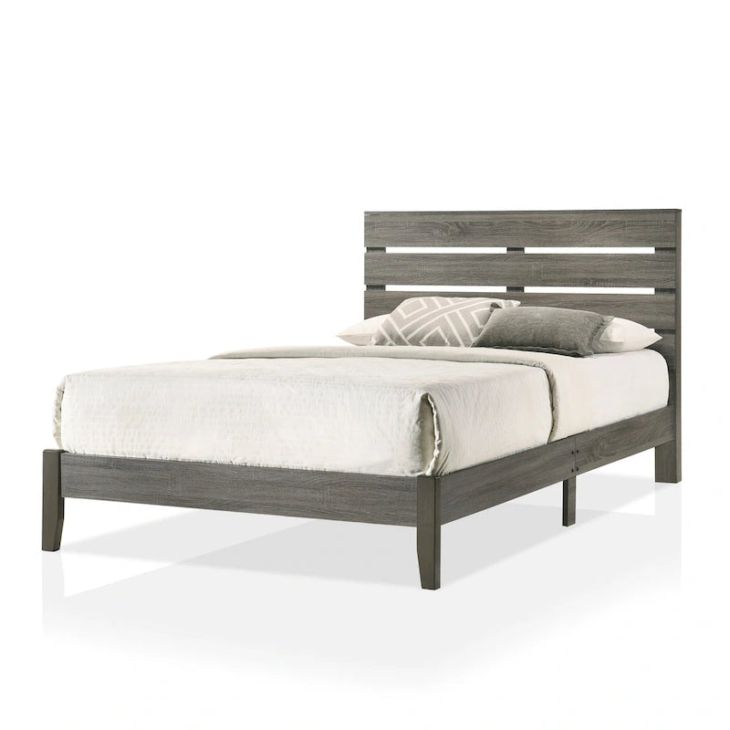 Letto a piattaforma Lucia in legno rustico grigio di Furniture of America