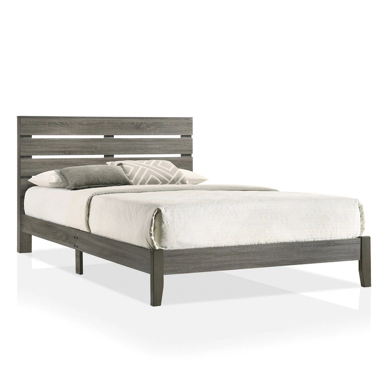 Letto a piattaforma Lucia in legno rustico grigio di Furniture of America