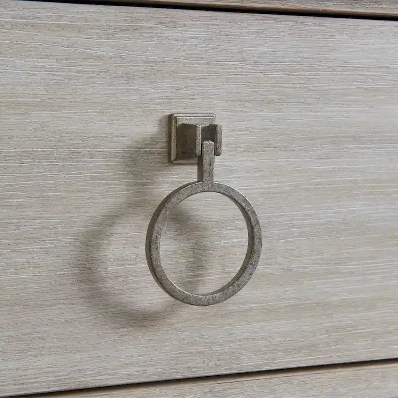Set camera da letto Roundhill Furniture Mantalia in legno massello, letto a pannelli, cassettiera, specchio, 2 comodini, comò e panca, color champagne