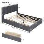 Letto a piattaforma imbottito Queen Size