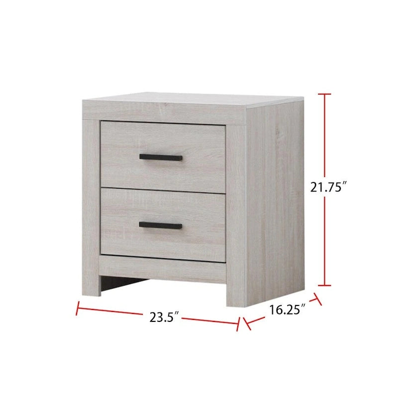Set camera da letto matrimoniale in legno Coastal White
