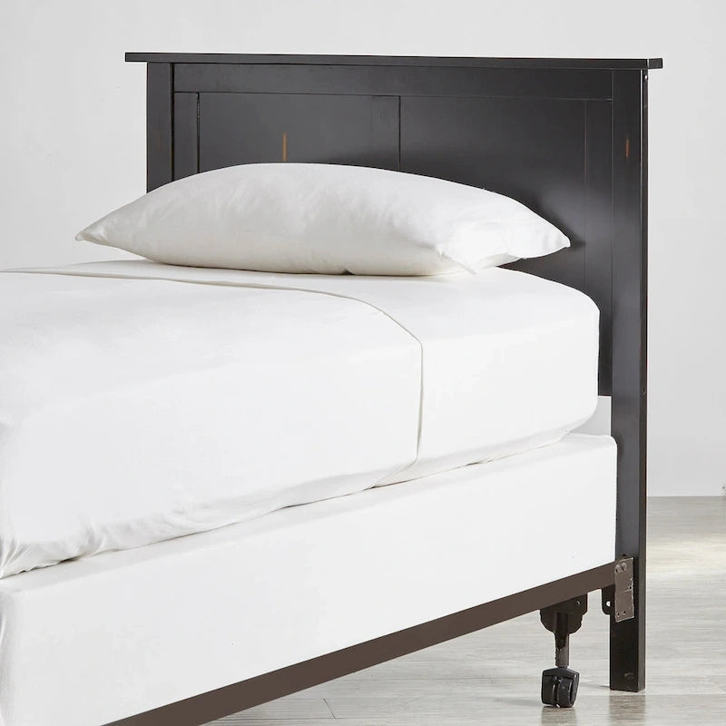 Testata del letto a pannelli nera in stile transizionale Mercer Mission di iNSPIRE Q Classic