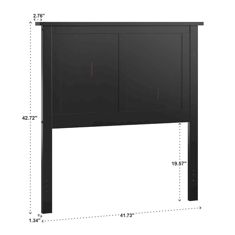 Testata del letto a pannelli nera in stile transizionale Mercer Mission di iNSPIRE Q Classic