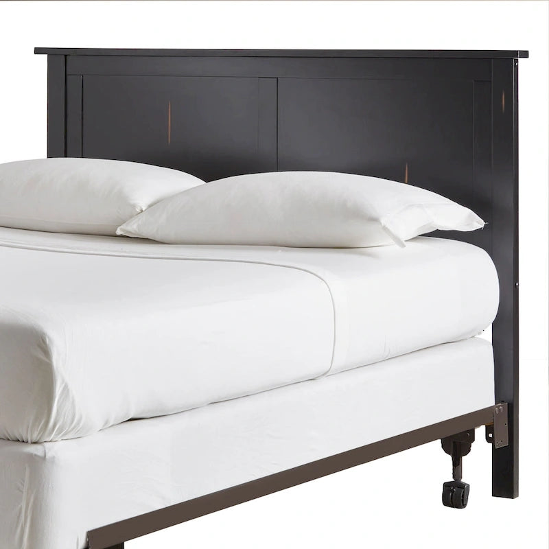 Testata del letto a pannelli nera in stile transizionale Mercer Mission di iNSPIRE Q Classic