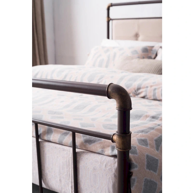 Letto Corvus Somme in metallo ferroso bronzo scuro antico