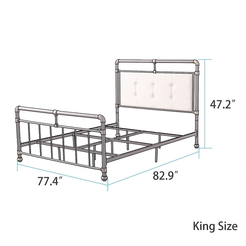 Letto Corvus Somme in metallo ferroso bronzo scuro antico