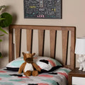 Duncan Contemporary Ash Walnut Finished Wood Headboard