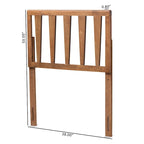Testiera in legno Duncan contemporaneo in frassino e noce