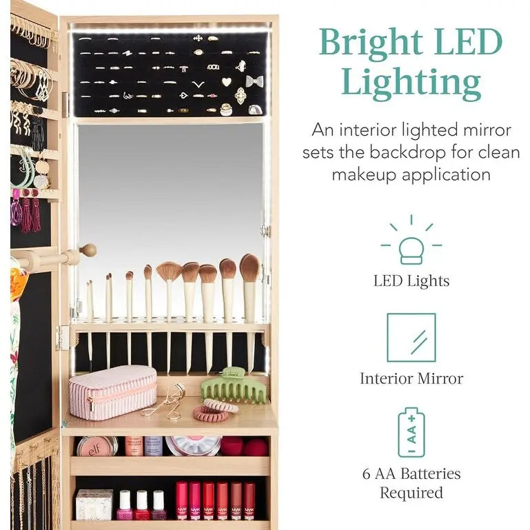 Specchiera portagioie a LED - 4.5P x 14.5L x 42.5A
