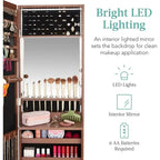 Specchiera portagioie a LED - 4.5P x 14.5L x 42.5A