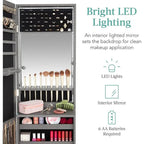 Specchiera portagioie a LED - 4.5P x 14.5L x 42.5A