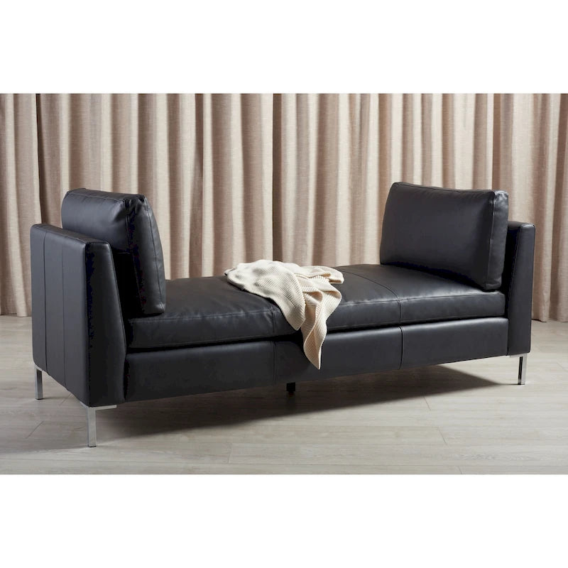 Panca in pelle Shirl di SAFAVIEH Couture - 81 cm L x 81 cm P x 34 cm A - 81x32x34 cm