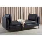 SAFAVIEH Couture Shirl Leather Bench - 81 In W x 32 In D x 34 In H - 81Wx32Dx34H
