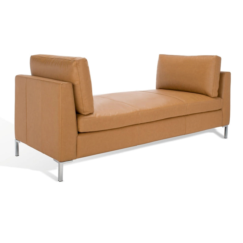 Panca in pelle Shirl di SAFAVIEH Couture - 81 cm L x 81 cm P x 34 cm A - 81x32x34 cm
