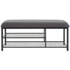Panchina con cuscino e ripiano aperto Yael di SAFAVIEH - 42 L x 15 P x 18 A - 42Px15Lx18H