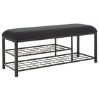 Panchina con cuscino e ripiano aperto Yael di SAFAVIEH - 42 L x 15 P x 18 A - 42Px15Lx18H