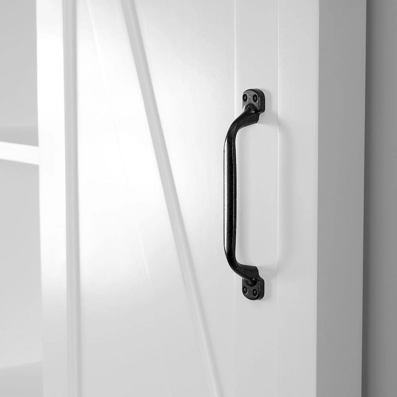 Mobiletto salvaspazio da bagno in legno MDF bianco stile rustico da posizionare sopra il WC