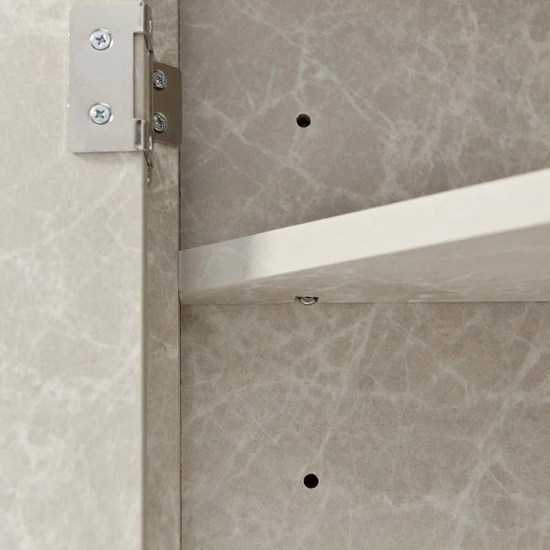 Pensile angolare da bagno con ripiani regolabili