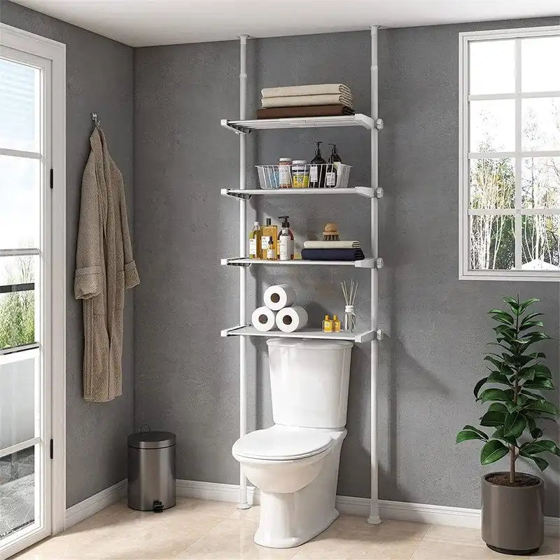 Mobiletto contenitore da bagno salvaspazio sopra il WC - 10,6P x 33L x 116A