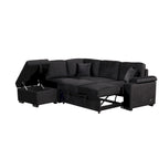 Divano letto 87.4, divano letto a scomparsa 2 in 1 a forma di L con pouf contenitore per soggiorno, camera da letto e piccoli appartamenti