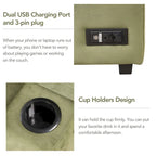 Divano letto 87.4, divano letto a scomparsa 2 in 1 a forma di L con pouf contenitore per soggiorno, camera da letto e piccoli appartamenti