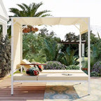 Lettino da Esterno/Divano Letto con Cuscini U_STYLE, Sedute Regolabili