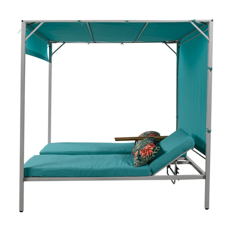 Lettino da Esterno/Divano Letto con Cuscini U_STYLE, Sedute Regolabili