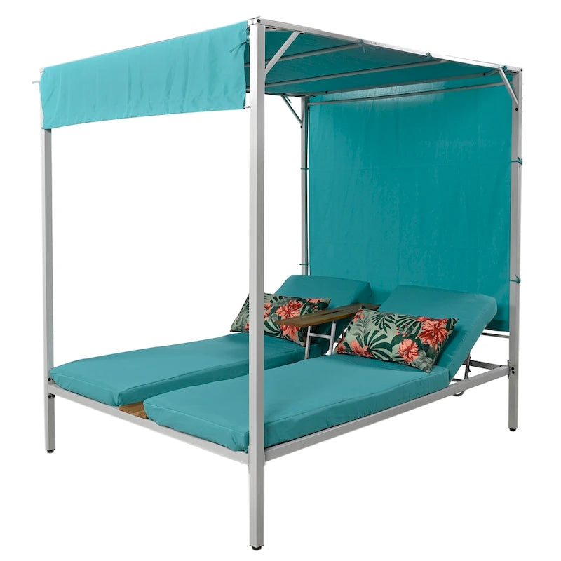 Lettino da Esterno/Divano Letto con Cuscini U_STYLE, Sedute Regolabili