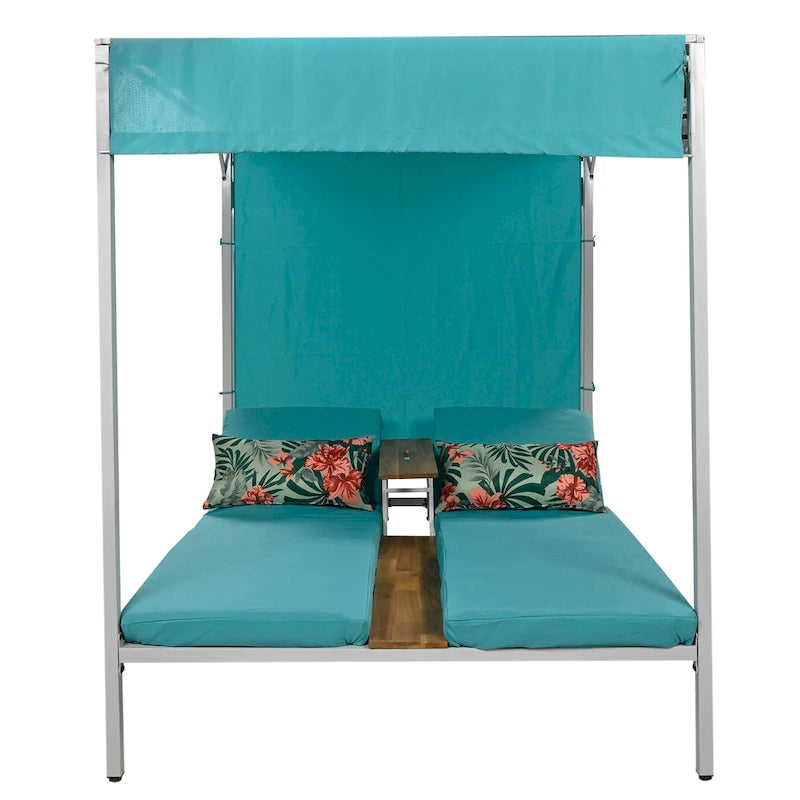 Lettino da Esterno/Divano Letto con Cuscini U_STYLE, Sedute Regolabili