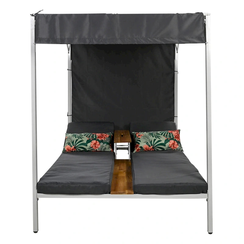 Lettino da Esterno/Divano Letto con Cuscini U_STYLE, Sedute Regolabili