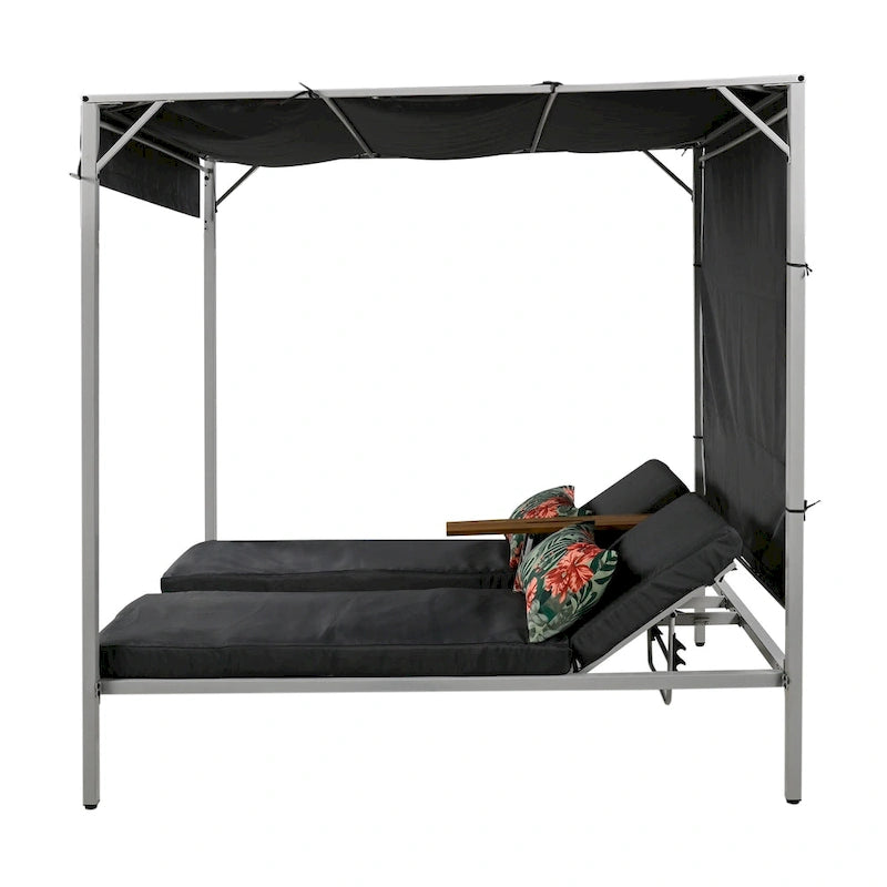 Lettino da Esterno/Divano Letto con Cuscini U_STYLE, Sedute Regolabili