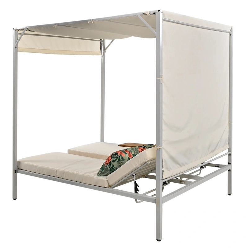 Lettino da Esterno/Divano Letto con Cuscini U_STYLE, Sedute Regolabili