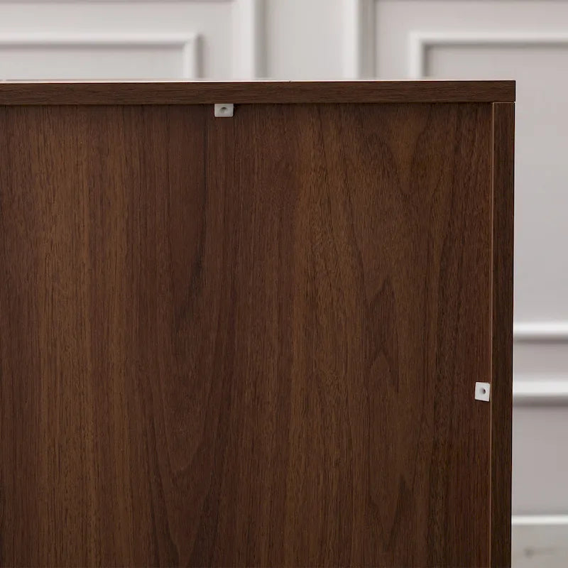 Credenza in legno sintetico con mobile server a 3 cassetti