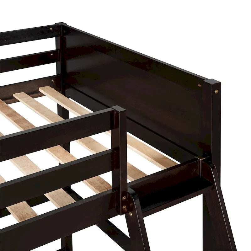 Letto a soppalco singolo Merax in legno massello con scaletta