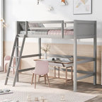 Letto a soppalco singolo Merax in legno massello con scaletta
