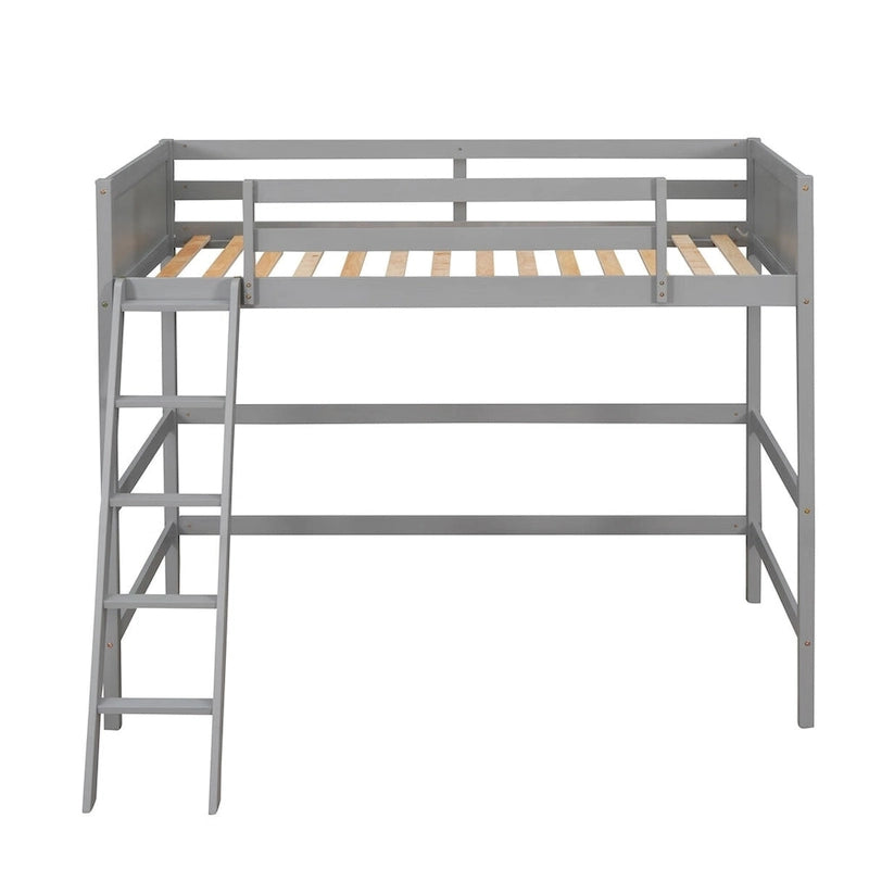 Letto a soppalco singolo Merax in legno massello con scaletta