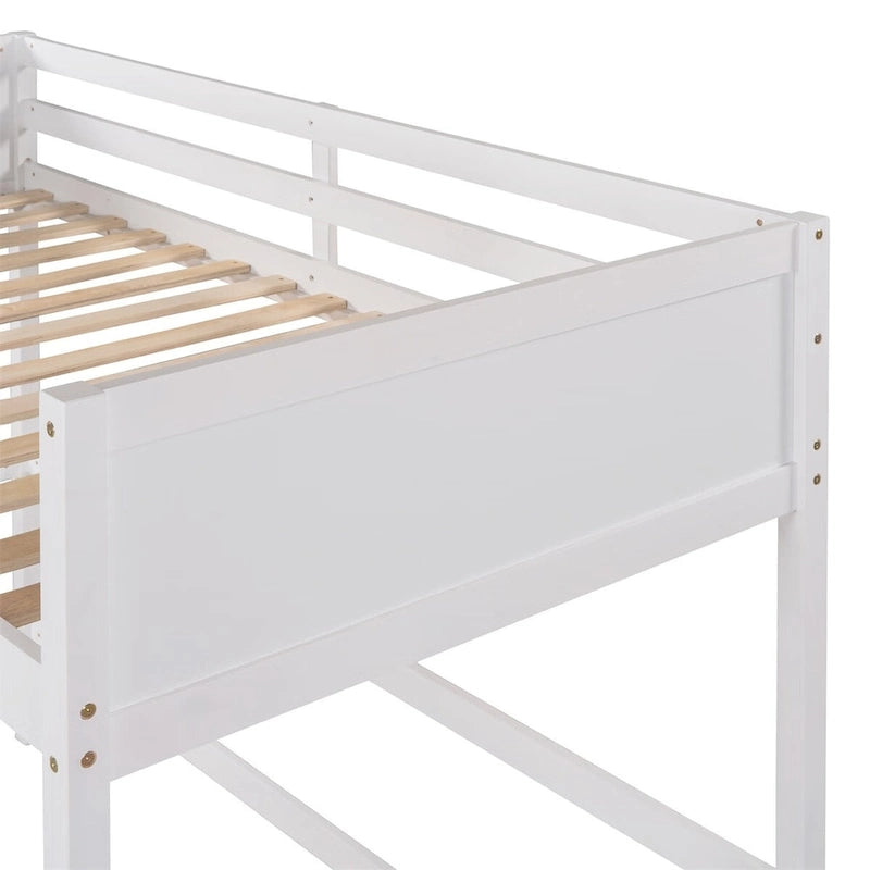 Letto a soppalco singolo Merax in legno massello con scaletta