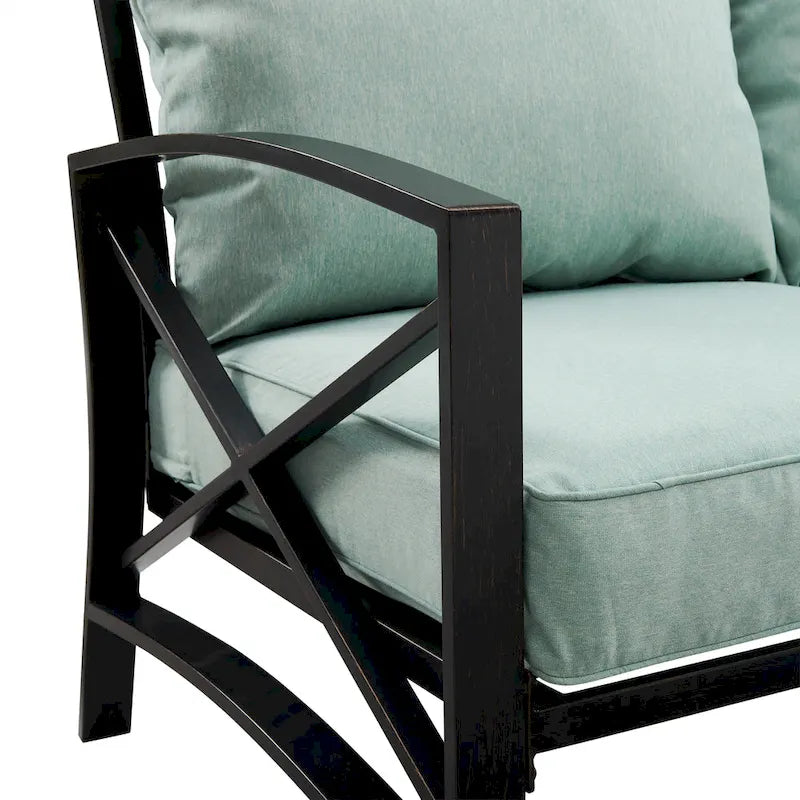 Set divano da esterni Crosley Kaplan 3 pezzi - 119 L x 68,5 P x 32 H